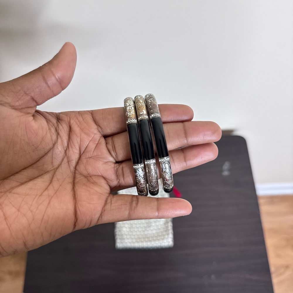 Brighton Black and Silver Bracelet Set